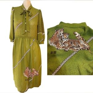 Vintage 70s Cheetahs in Love Dress